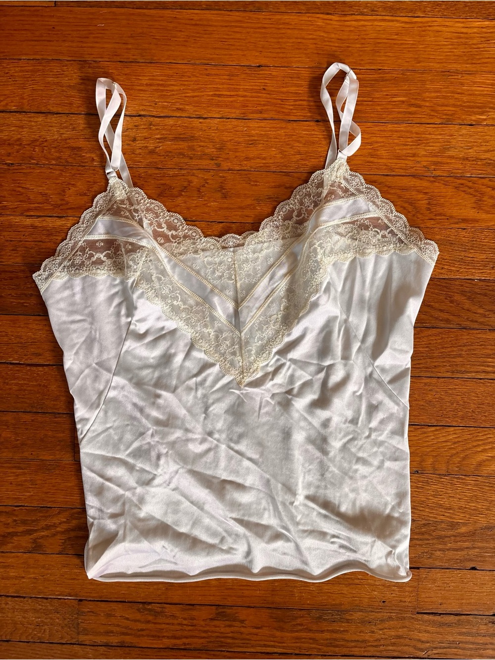 Vintage Vanity Fair Bridal Camisole ivory with lace size 34